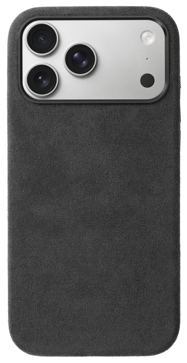 Rosso Avanti iPhone 17 Pro Max Hoesje Alcantara MagSafe Back Cover Grijs afbeelding 1