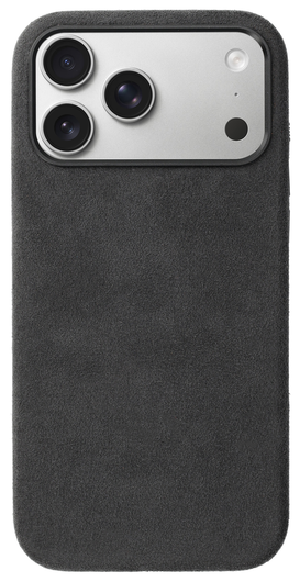 Rosso Avanti iPhone 17 Pro Max Hoesje Alcantara MagSafe Back Cover Grijs afbeelding 1