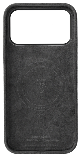 Rosso Avanti iPhone 17 Pro Max Hoesje Alcantara MagSafe Back Cover Grijs afbeelding 7