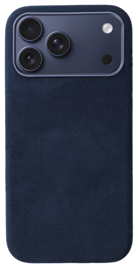 Rosso Avanti iPhone 17 Pro Max Hoesje Alcantara MagSafe Back Cover Blauw afbeelding 1