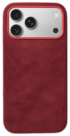 Rosso Avanti iPhone 17 Pro Max Hoesje Alcantara MagSafe Back Cover Burgundy afbeelding
