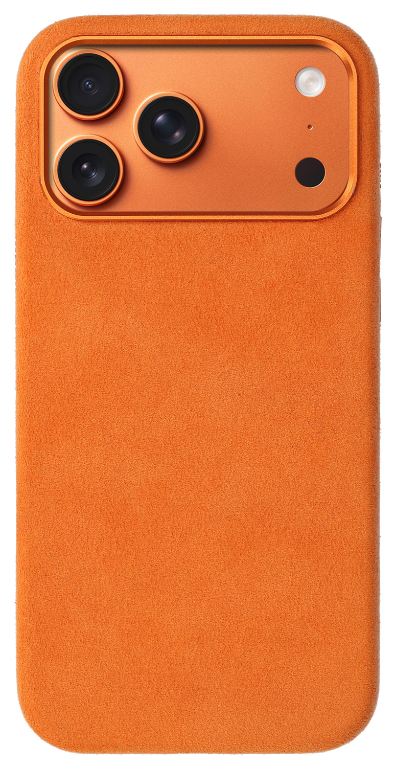 Rosso Avanti iPhone 17 Pro Max Hoesje Alcantara MagSafe Back Cover Oranje afbeelding 1