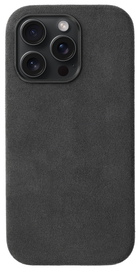 Rosso Avanti Apple iPhone 16 Pro Hoesje Alcantara MagSafe Back Cover Grijs afbeelding