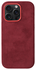 Rosso Avanti Apple iPhone 16 Pro Hoesje Alcantara MagSafe Back Cover Burgundy