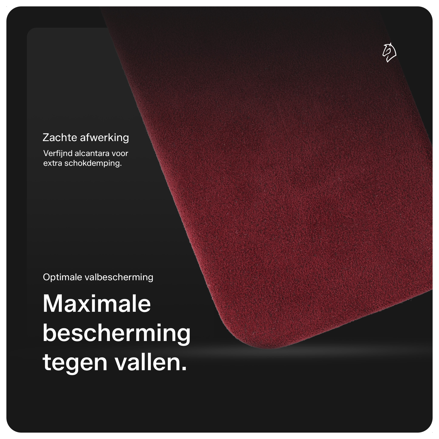Rosso Avanti iPhone 16 Pro Max Hoesje Alcantara MagSafe Back Cover Burgundy afbeelding 4