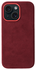 Rosso Avanti Apple iPhone 15 Hoesje Alcantara MagSafe Back Cover Burgundy