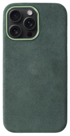 Rosso Avanti iPhone 15 Pro Max Hoesje Alcantara MagSafe Back Cover Groen afbeelding