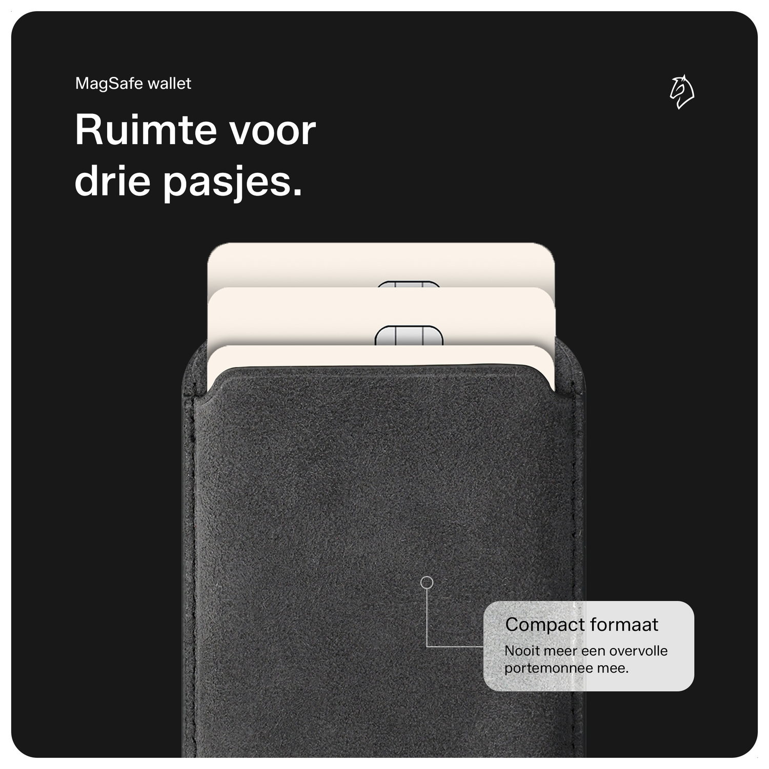 Rosso Avanti Alcantara Wallet MagSafe Kaarthouder / Pasjeshouder Grijs afbeelding 3