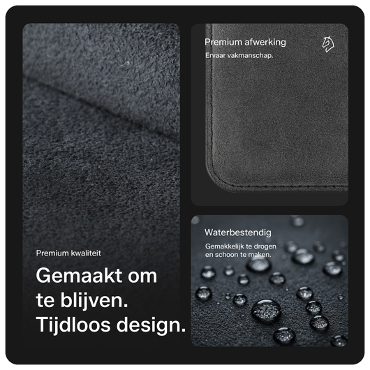 Rosso Avanti Alcantara Wallet MagSafe Kaarthouder / Pasjeshouder Grijs afbeelding 2