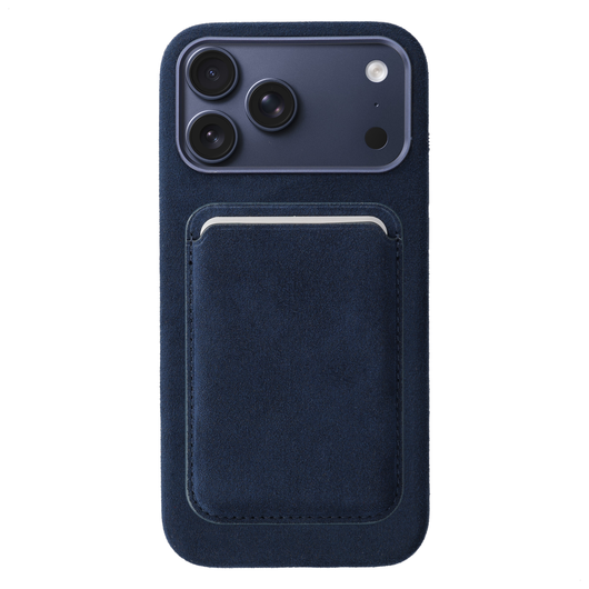 Rosso Avanti Alcantara Wallet MagSafe Kaarthouder / Pasjeshouder Blauw afbeelding 6