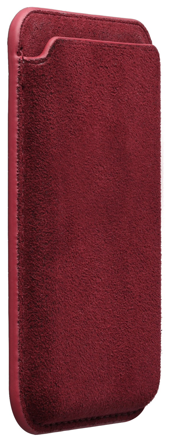 Rosso Avanti Alcantara Wallet MagSafe Kaarthouder / Pasjeshouder Burgundy afbeelding 5