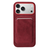 Rosso Avanti Alcantara Wallet MagSafe Kaarthouder / Pasjeshouder Burgundy afbeelding 6