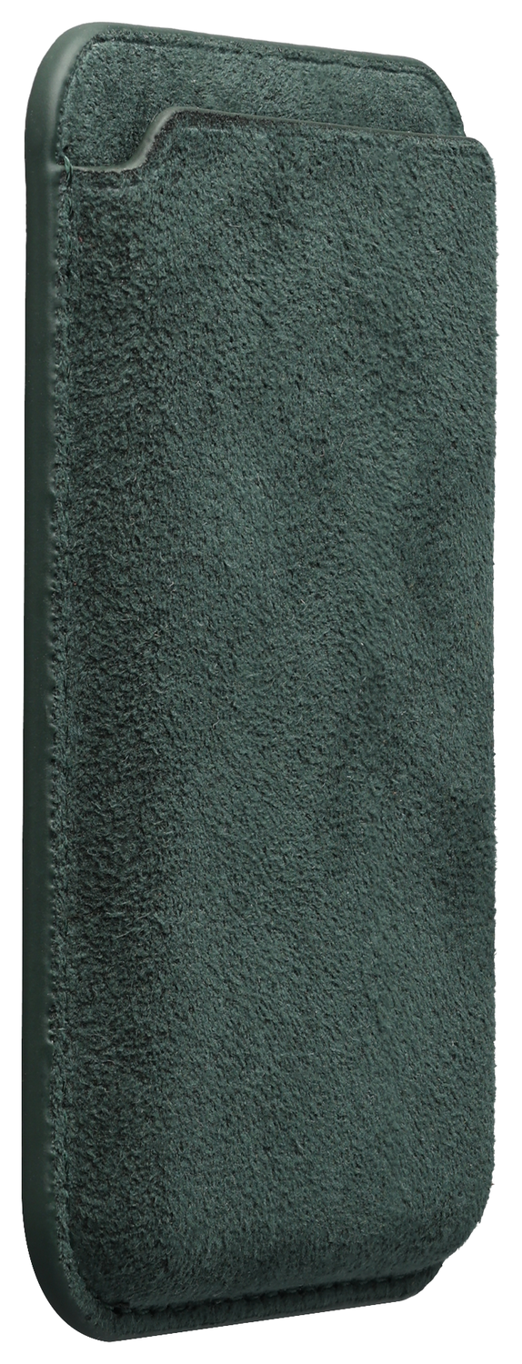 Rosso Avanti Alcantara Wallet MagSafe Kaarthouder / Pasjeshouder Groen afbeelding 5