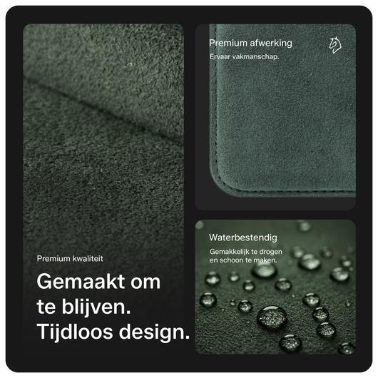 Rosso Avanti Alcantara Wallet MagSafe Kaarthouder / Pasjeshouder Groen afbeelding 2