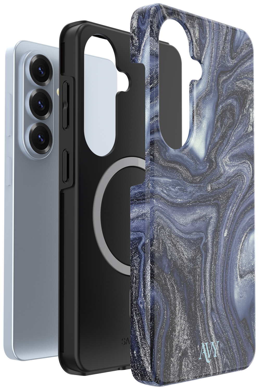 AVY Samsung Galaxy S26 Plus Hoesje MagSafe Back Cover Obscura Blue afbeelding 2