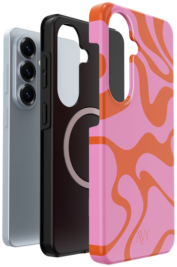 AVY Samsung Galaxy S26 Plus Hoesje MagSafe Back Cover Rosé Twist afbeelding 2