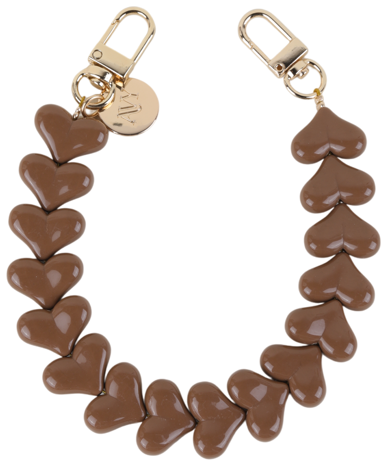 AVY Universele Hartjes Armband Polsband Telefoonkoord (30CM) Cupid Brown afbeelding 6