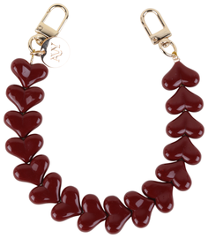 AVY Universele Hartjes Armband Polsband Telefoonkoord (30CM) Cupid Burgundy afbeelding