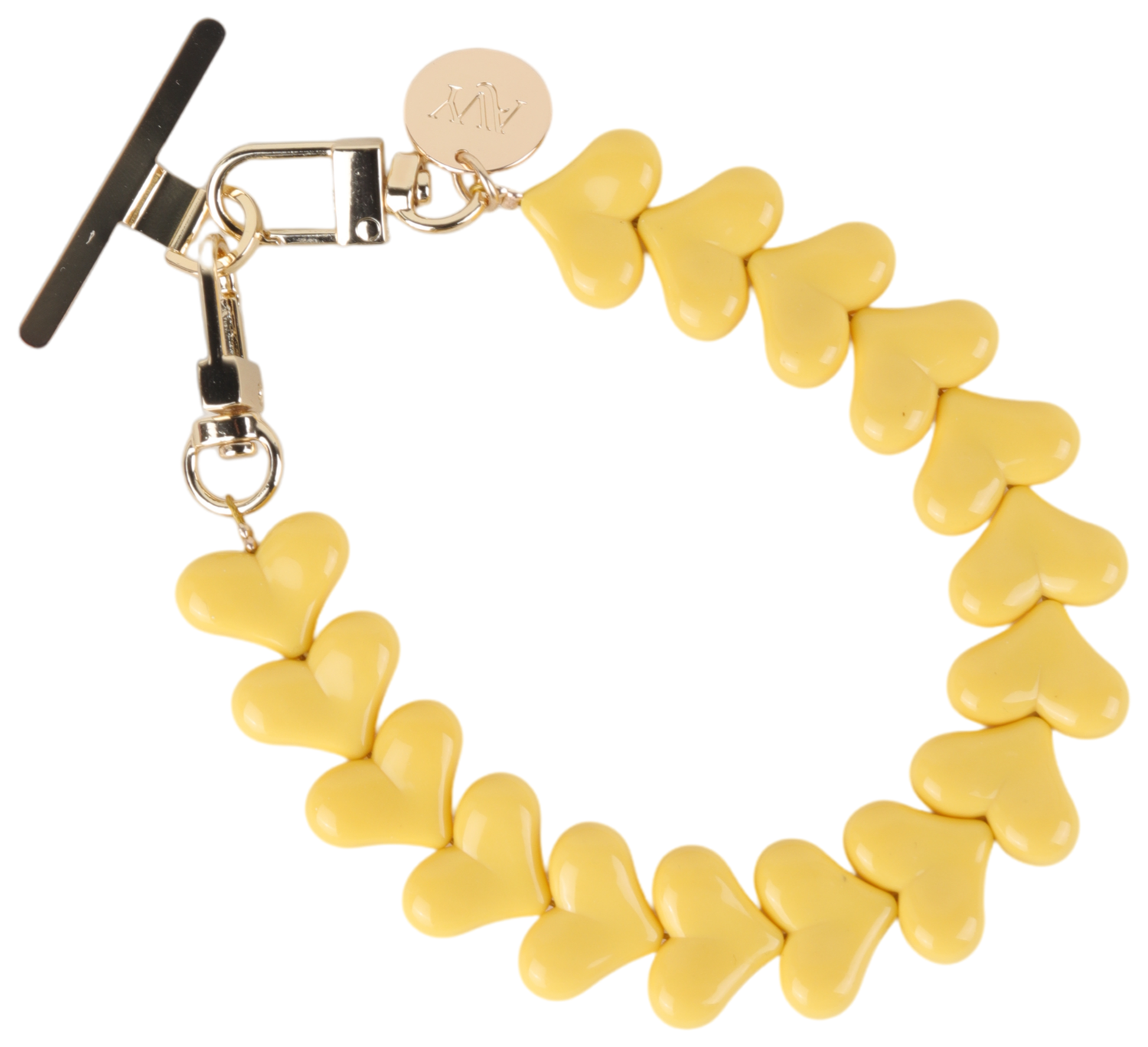 AVY Universele Hartjes Armband Polsband Telefoonkoord (30CM) Cupid Yellow afbeelding 5