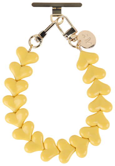 AVY Universele Hartjes Armband Polsband Telefoonkoord (30CM) Cupid Yellow afbeelding 4