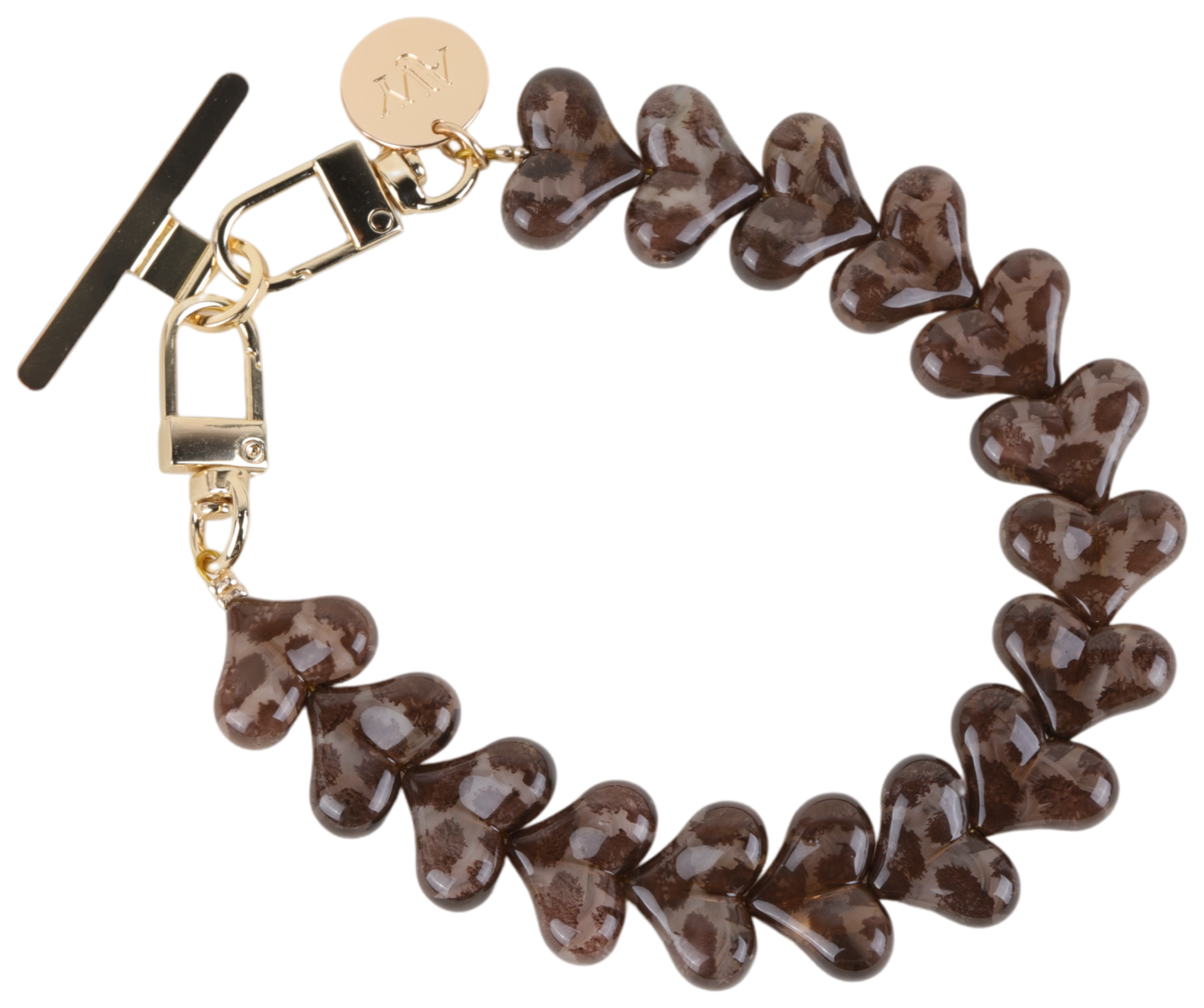 AVY Universele Hartjes Armband Polsband Telefoonkoord (30CM) Cupid Leopard afbeelding 5