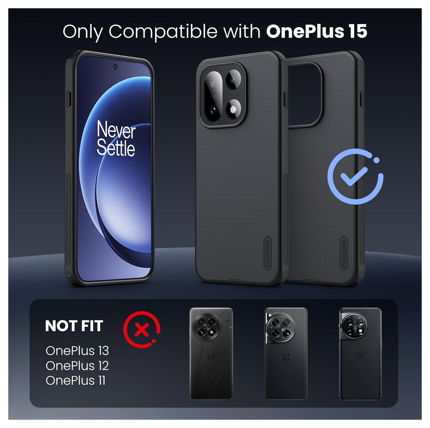 Nillkin Frosted Shield OnePlus 15 Hoesje MagSafe Back Cover Zwart afbeelding 9