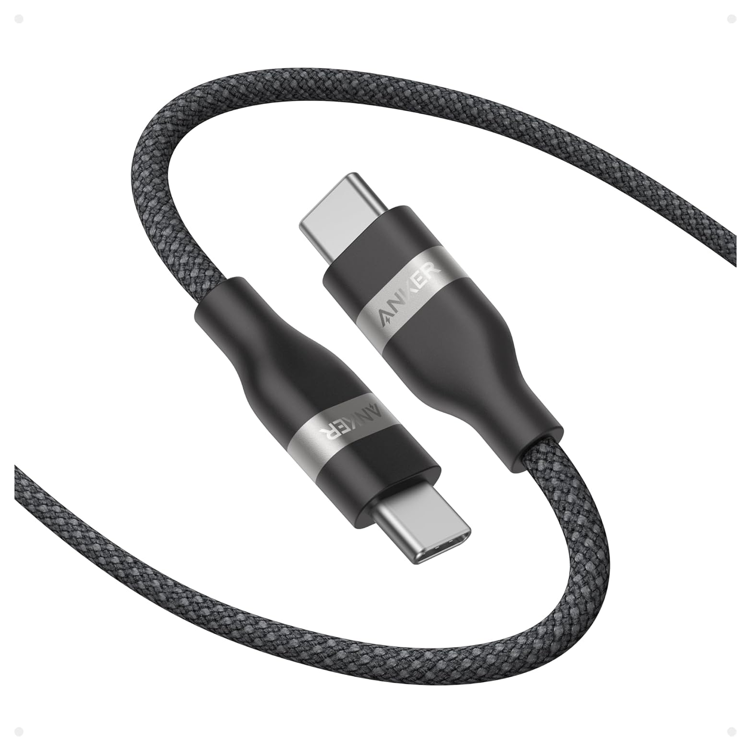 Anker USB-C naar USB-C Snellaad Kabel 240W Fast Charge Bio-Nylon 1.8M Zwart afbeelding 2