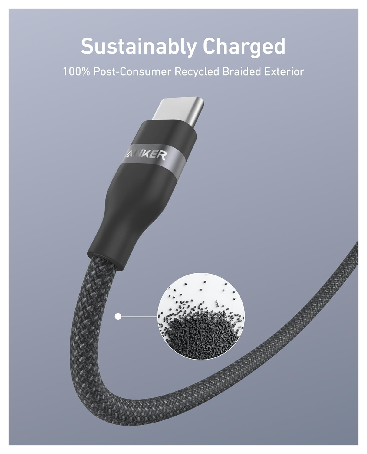 Anker USB-C naar USB-C Snellaad Kabel 240W Fast Charge Bio-Nylon 1.8M Zwart afbeelding 6