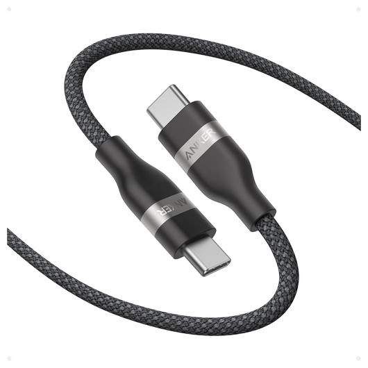 Anker USB-C naar USB-C Snellaad Kabel 240W Fast Charge Bio-Nylon 1.8M Zwart afbeelding 2