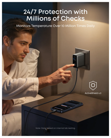 Anker (100W) USB-C Oplader GaN Snellader voor MacBook/Laptop Zwart afbeelding 6