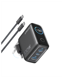 Anker (100W) USB-C Oplader GaN Snellader voor MacBook/Laptop Zwart afbeelding
