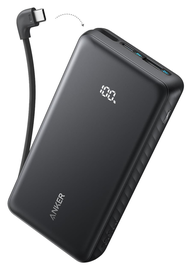 Anker Zolo Power Bank met Ingebouwde USB-C Kabel 22.5W PD 20,000 mAh Zwart afbeelding