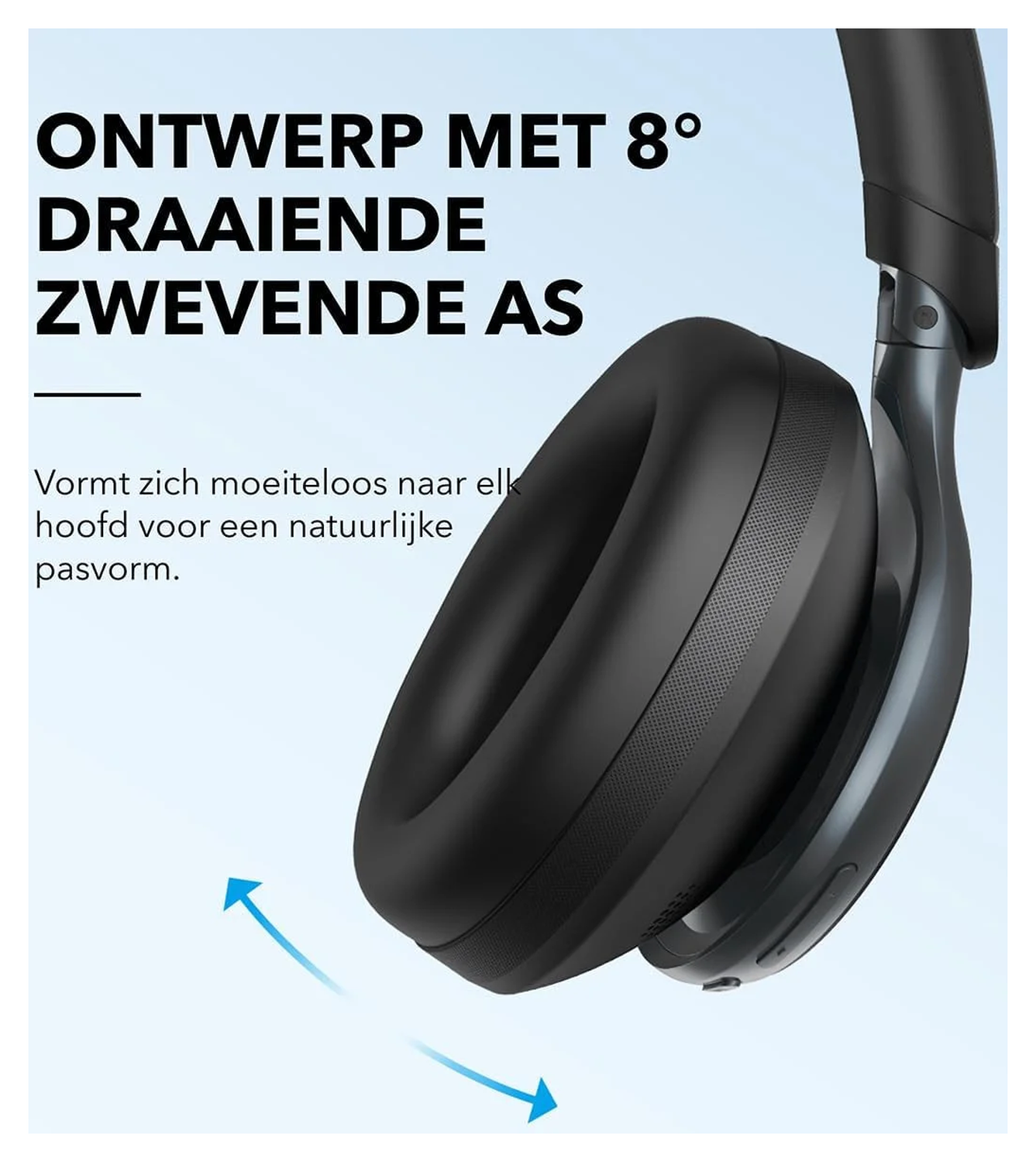 Anker SoundCore Space One Draadloze Koptelefoon Noise Cancelling Roze afbeelding 7