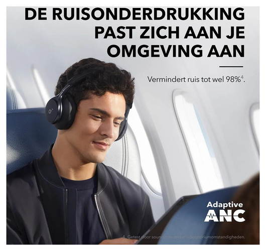 Anker SoundCore Space One Draadloze Koptelefoon Noise Cancelling Roze afbeelding 4