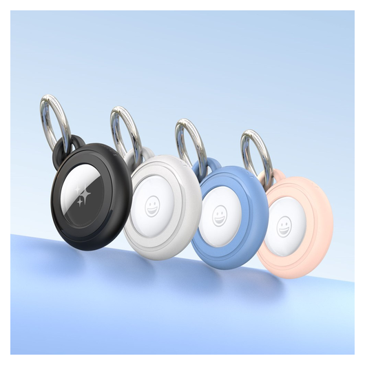 Dux Ducis Apple AirTag Sleutelhanger Zwart/Wit/Blauw/Roze (4-Pack) afbeelding 2