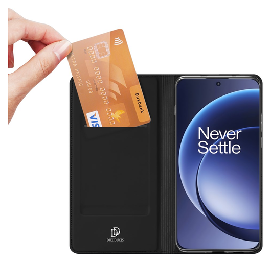 Dux Ducis Skin Pro OnePlus 15 Hoesje Portemonnee Book Case Zwart afbeelding 2