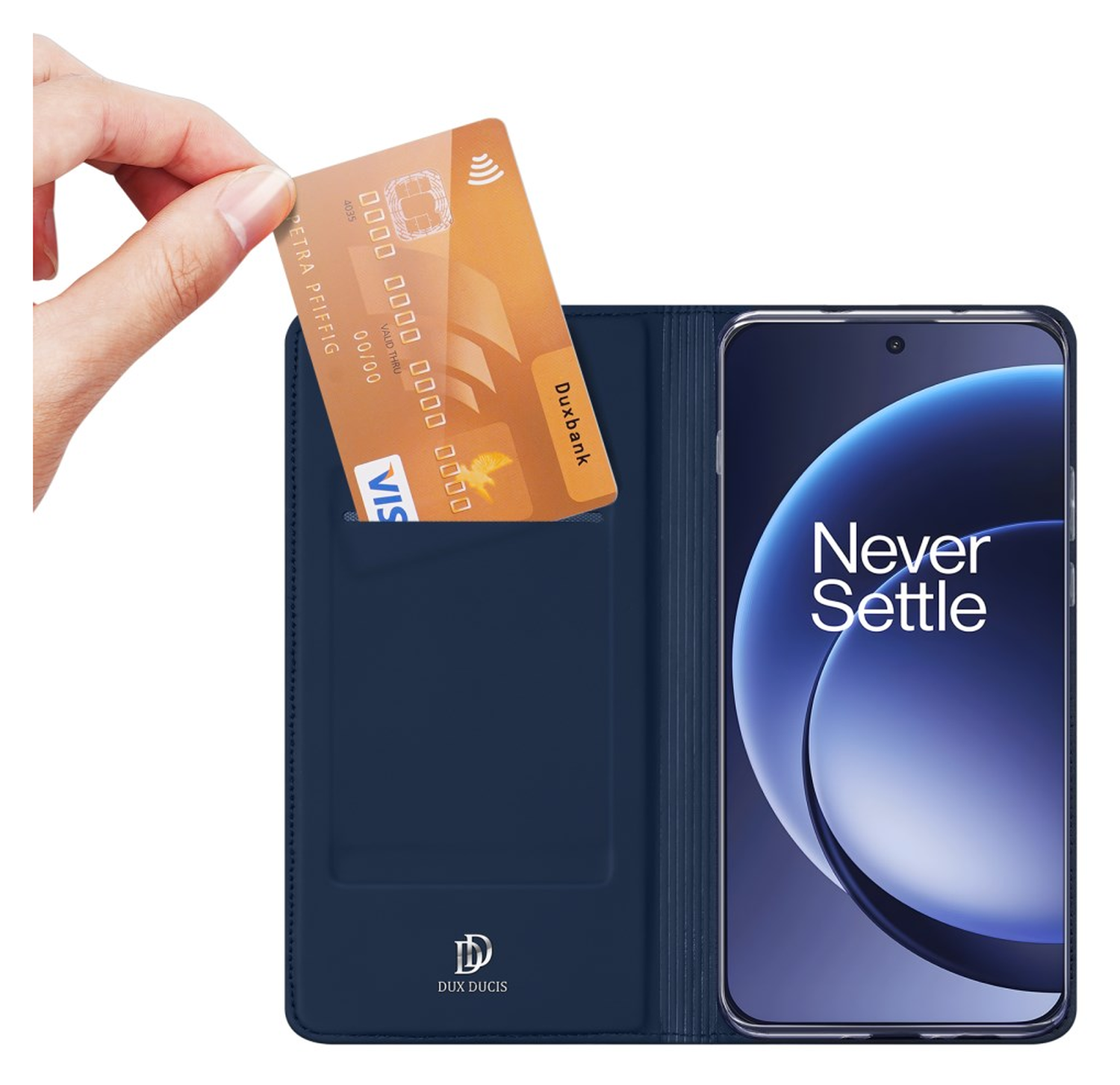 Dux Ducis Skin Pro OnePlus 15 Hoesje Portemonnee Book Case Blauw afbeelding 2