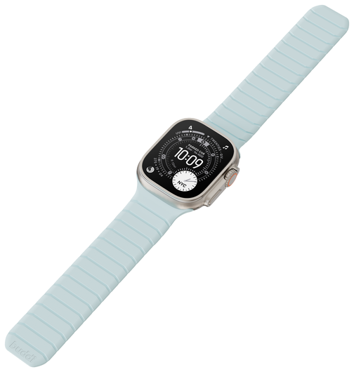 Buddi Fuse Magnetisch Apple Watch Bandje - 1-11/SE - 38/40/41/42MM Lichtblauw afbeelding 12
