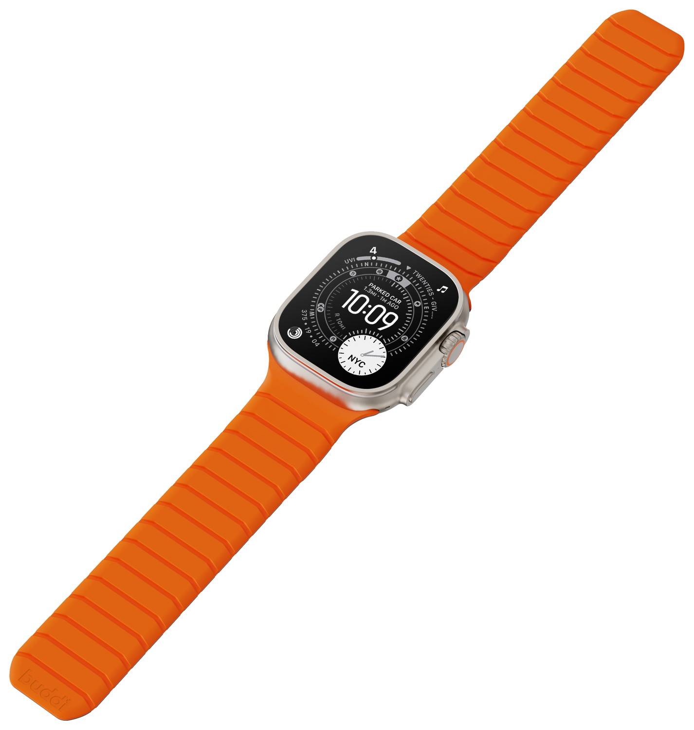Buddi Fuse Magnetisch Apple Watch Bandje - 1-11/SE - 38/40/41/42MM Oranje afbeelding 12