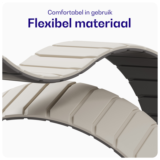 Buddi Fuse Magnetisch Apple Watch Bandje - 1-11/SE - 38/40/41/42MM Sterrenlicht afbeelding 5