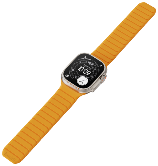 Buddi Fuse Magnetic Apple Watch Bandje 1-11/SE/Ultra 49/46/45/44MM Geel afbeelding 12