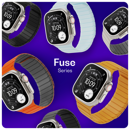 Buddi Fuse Magnetic Apple Watch Bandje 1-11/SE/Ultra 49/46/45/44MM Lichtblauw afbeelding 8