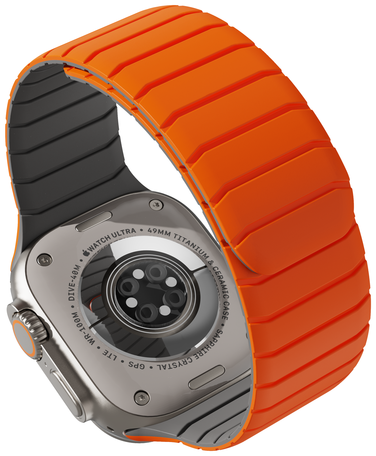 Buddi Fuse Magnetic Apple Watch Bandje 1-11/SE/Ultra 49/46/45/44MM Oranje afbeelding 13