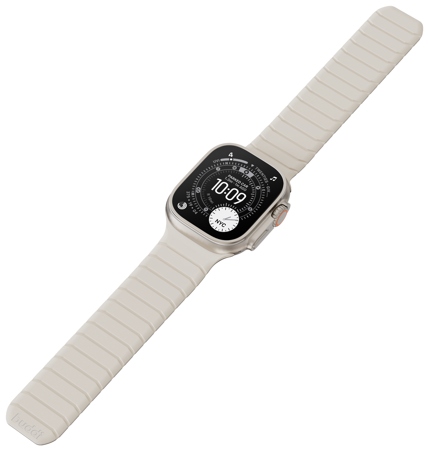 Buddi Fuse Magnetic Apple Watch Bandje 1-11/SE/Ultra 49/46/45/44MM Sterrenlicht afbeelding 12