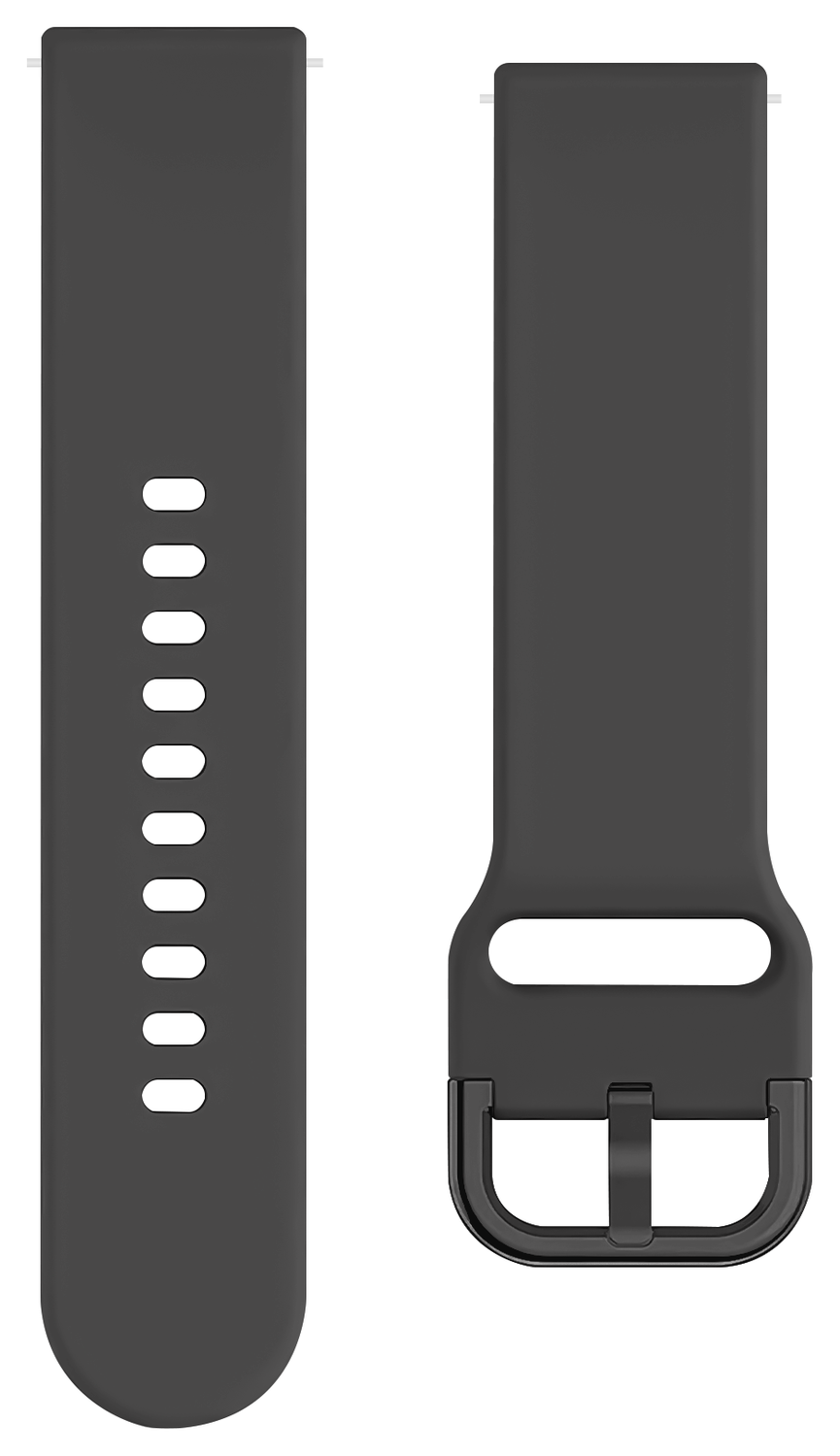 SBG Universeel Smartwatch / Horloge Bandje - Siliconen - 20MM - Antraciet afbeelding 8