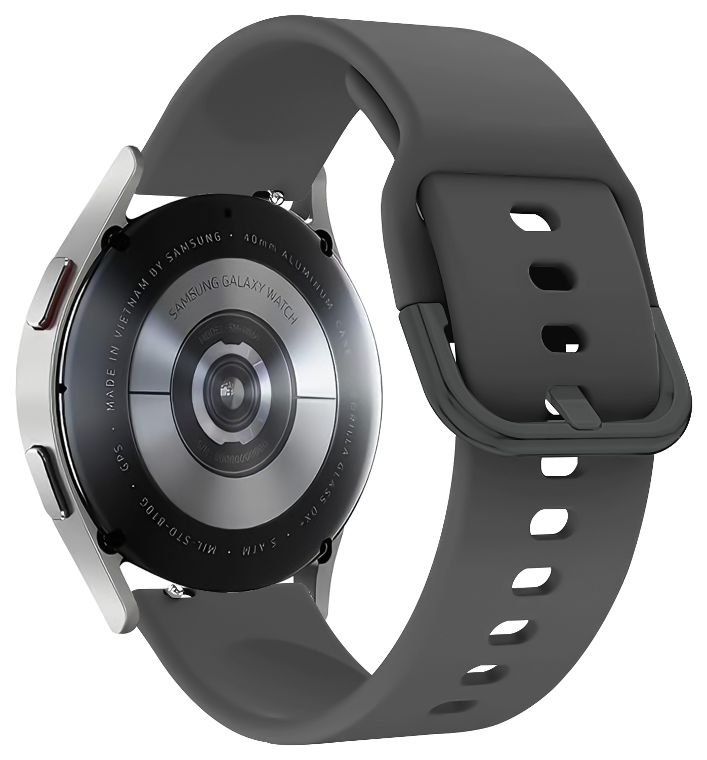SBG Universeel Smartwatch / Horloge Bandje - Siliconen - 20MM - Antraciet afbeelding 9
