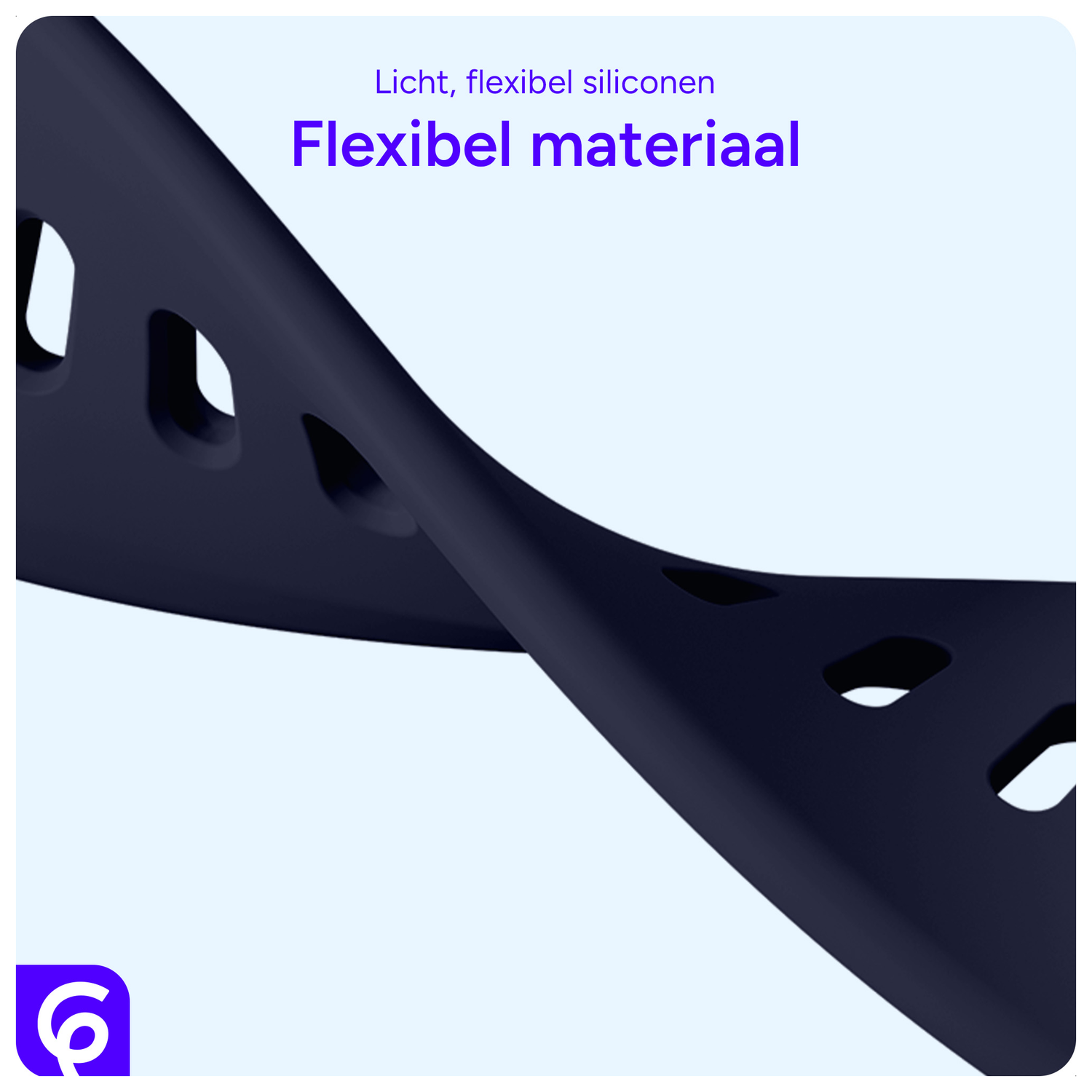 SBG Universeel Smartwatch / Horloge Bandje - Siliconen - 20MM - Midnight Blue afbeelding 5