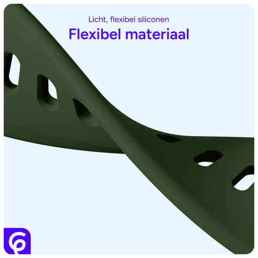 SBG Universeel Smartwatch / Horloge Bandje - Siliconen - 20MM - Groen afbeelding 5