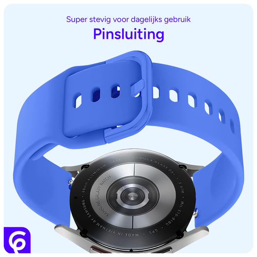 SBG Universeel Smartwatch / Horloge Bandje - Siliconen - 20MM - Blauw afbeelding 3