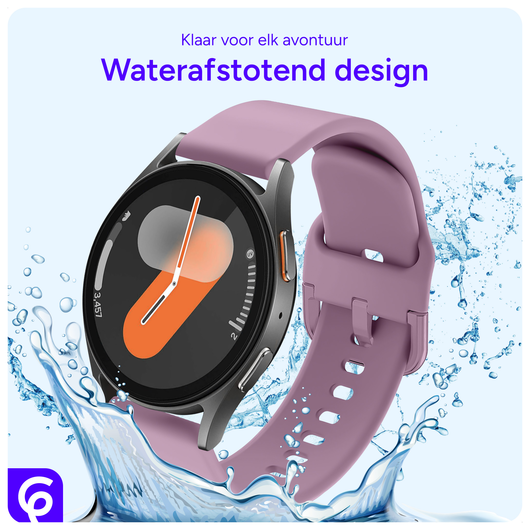 SBG Universeel Smartwatch / Horloge Bandje - Siliconen - 20MM - Paars afbeelding 6